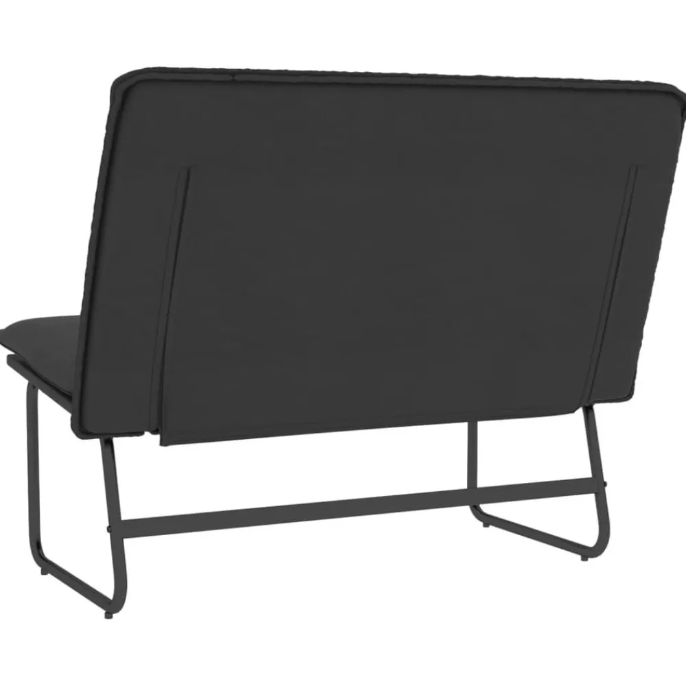 vidaXL Banco de cuero sintético 100x75x76 cm Negro Outlet