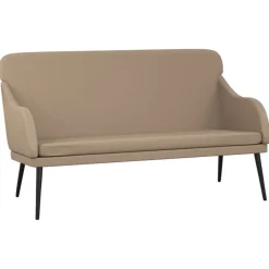 vidaXL Banco de cuero sintético color 110x76x80 cm Capuchino Hot