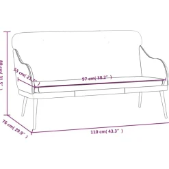 vidaXL Banco de cuero sintético color 110x76x80 cm Capuchino Hot