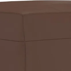 vidaXL Bancos-Banco de cuero sintético marrón 70x35x41 cm