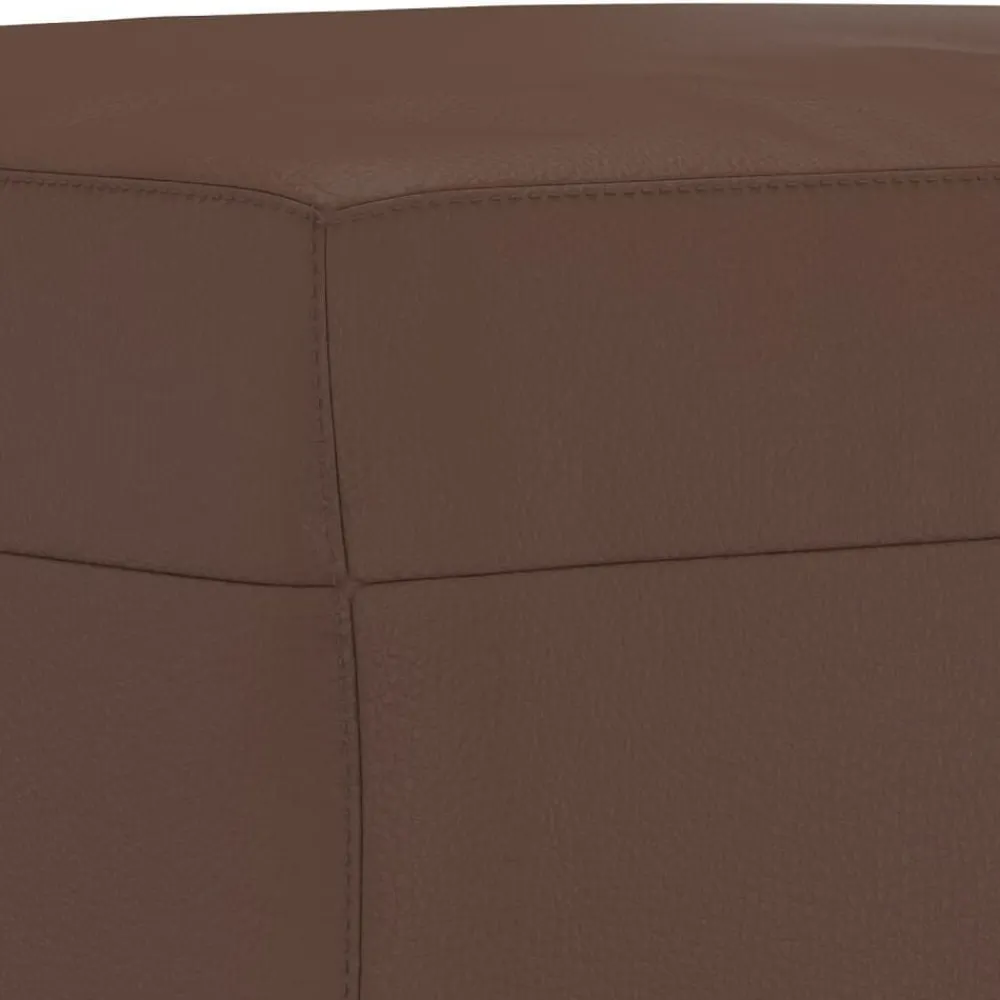 vidaXL Bancos-Banco de cuero sintético marrón 70x35x41 cm