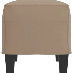 vidaXL Banco de cuero sintético color 70x35x41 cm Capuchino Discount