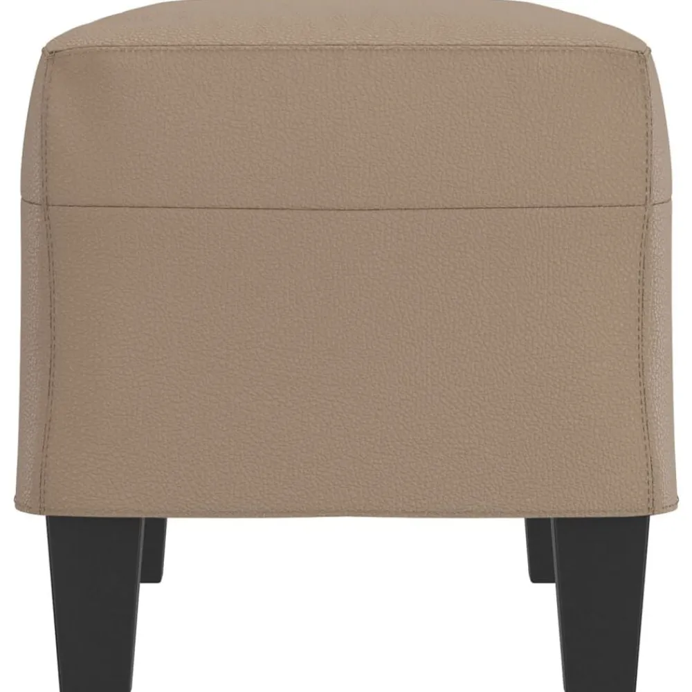 vidaXL Banco de cuero sintético color 70x35x41 cm Capuchino Discount