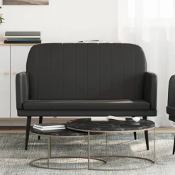 vidaXL Bancos-Banco de cuero sintético 107x80x81 cm
