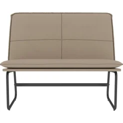 vidaXL Banco de cuero sintético color 100x75x76 cm Capuchino Clearance