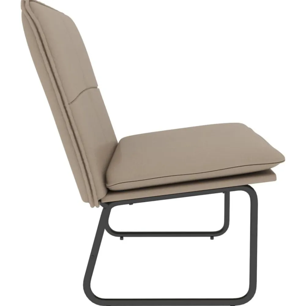 vidaXL Banco de cuero sintético color 100x75x76 cm Capuchino Clearance