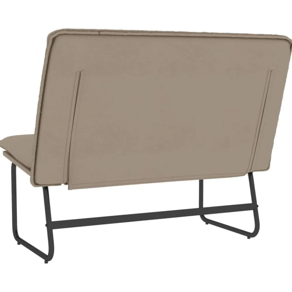 vidaXL Banco de cuero sintético color 100x75x76 cm Capuchino Clearance