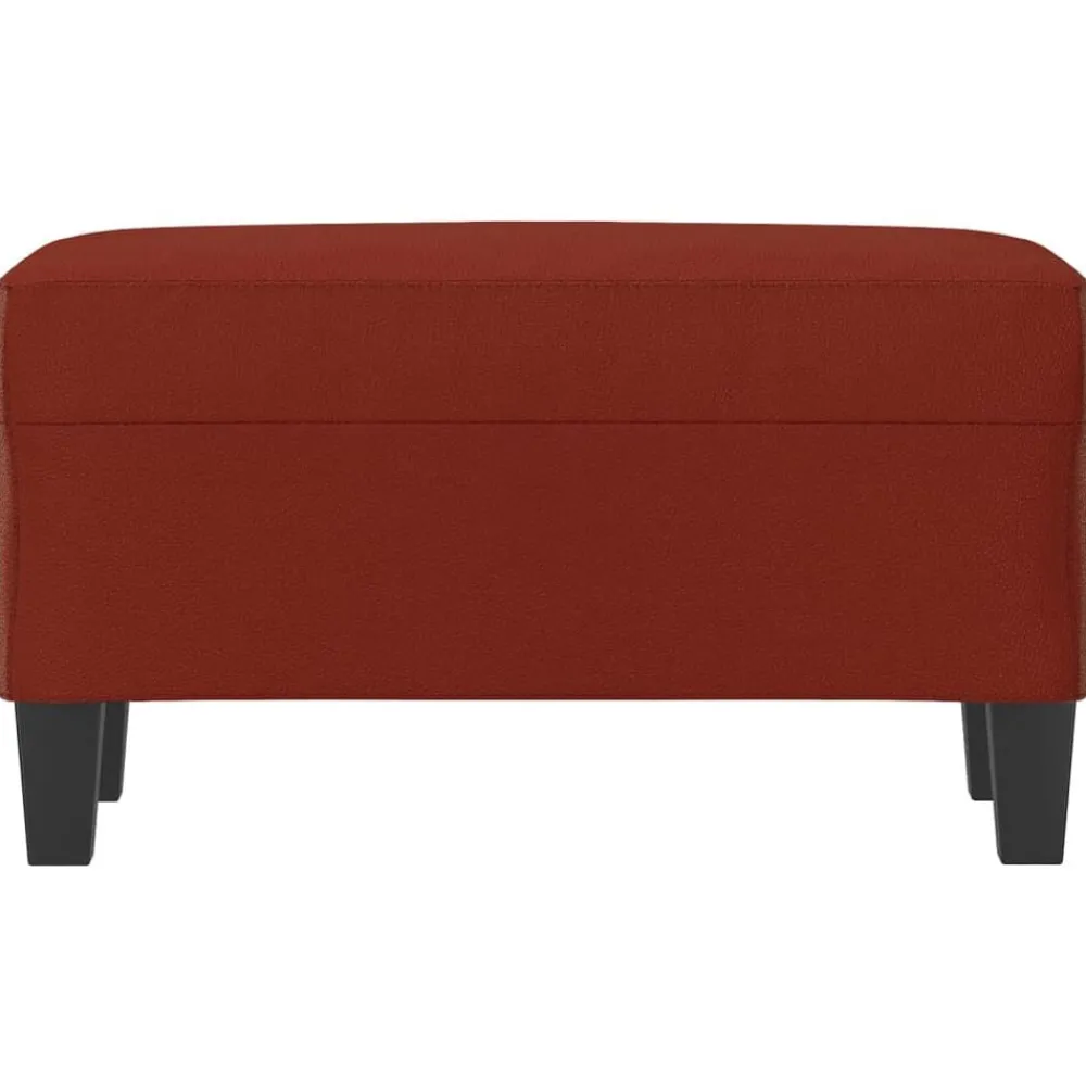 vidaXL Banco de cuero sintético 70x35x41 cm Rojo vino tinto Sale