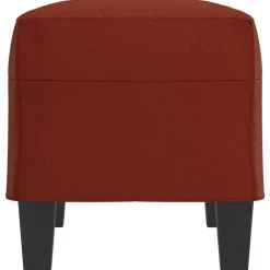vidaXL Banco de cuero sintético 70x35x41 cm Rojo vino tinto Sale