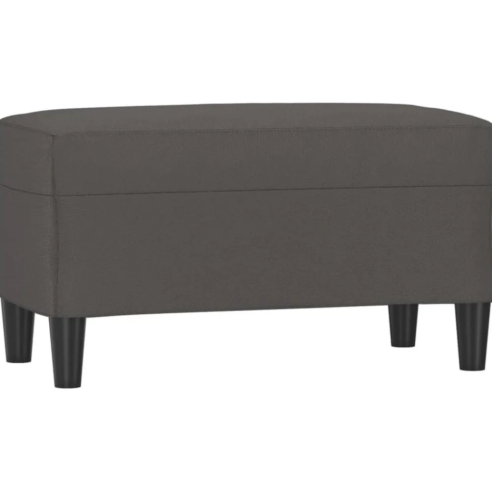 vidaXL Banco de cuero sintético 70x35x41 cm Gris Online