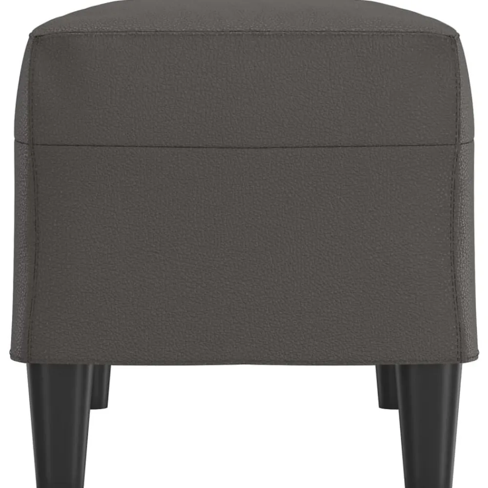vidaXL Banco de cuero sintético 70x35x41 cm Gris Online