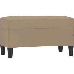 vidaXL Banco de cuero sintético color 70x35x41 cm Capuchino