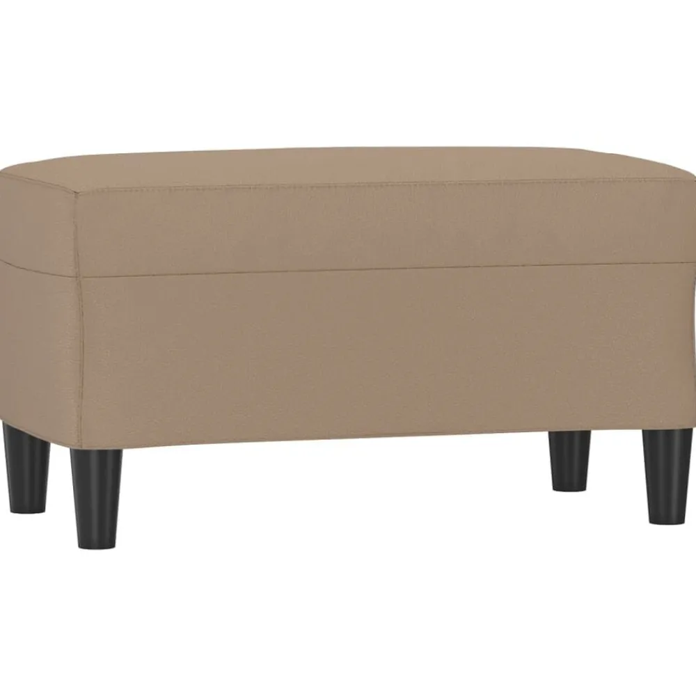 vidaXL Banco de cuero sintético color 70x35x41 cm Capuchino