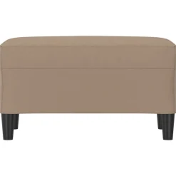 vidaXL Banco de cuero sintético color 70x35x41 cm Capuchino