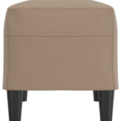 vidaXL Banco de cuero sintético color 70x35x41 cm Capuchino