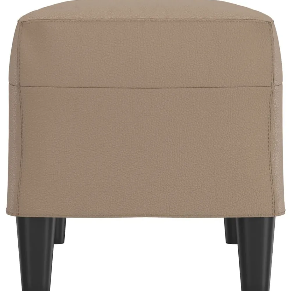 vidaXL Banco de cuero sintético color 70x35x41 cm Capuchino