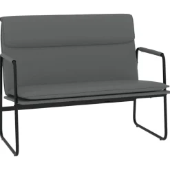 vidaXL Bancos-Banco de cuero sintético 100x64x80 cm