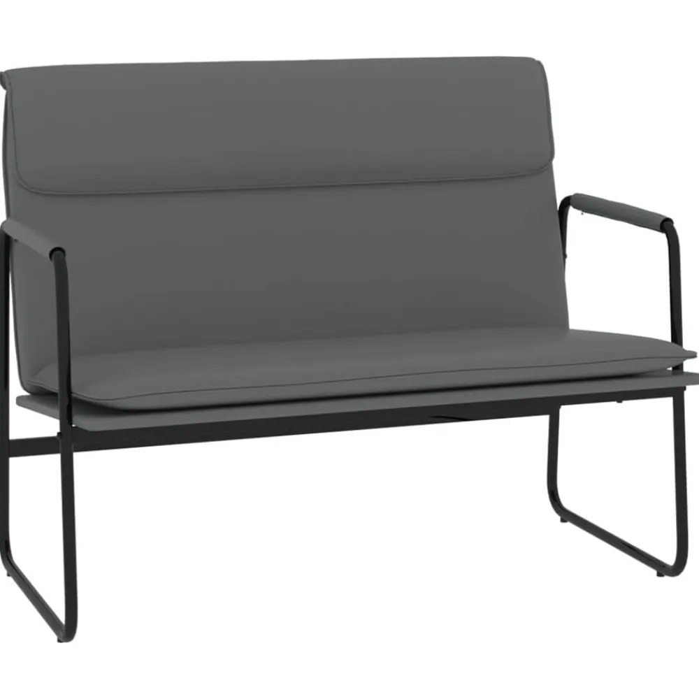 vidaXL Bancos-Banco de cuero sintético 100x64x80 cm