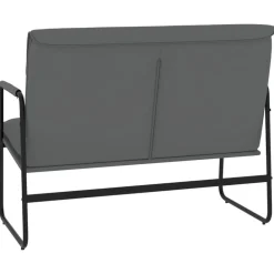 vidaXL Bancos-Banco de cuero sintético 100x64x80 cm