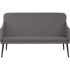 vidaXL Bancos-Banco de cuero sintético 110x76x80 cm
