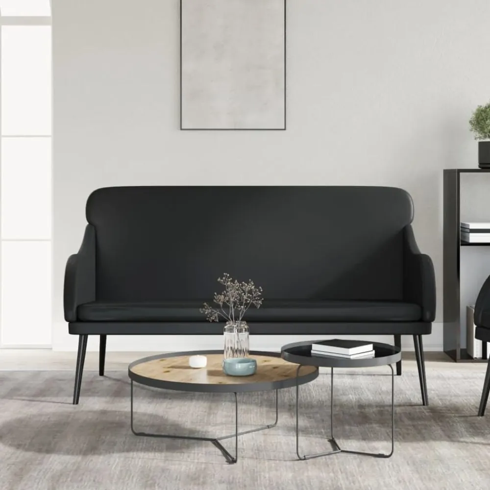 vidaXL Bancos-Banco de cuero sintético 110x76x80 cm