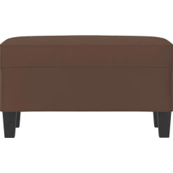 vidaXL Bancos-Banco de cuero sintético marrón 70x35x41 cm