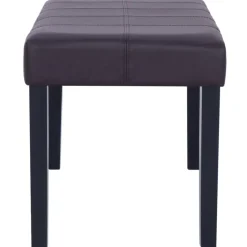 vidaXL Banco de cuero sintético 106 cm marrón Marrón oscuro Outlet