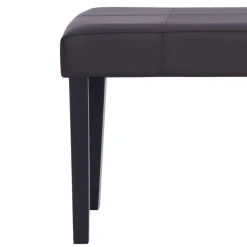 vidaXL Banco de cuero sintético 106 cm marrón Marrón oscuro Outlet