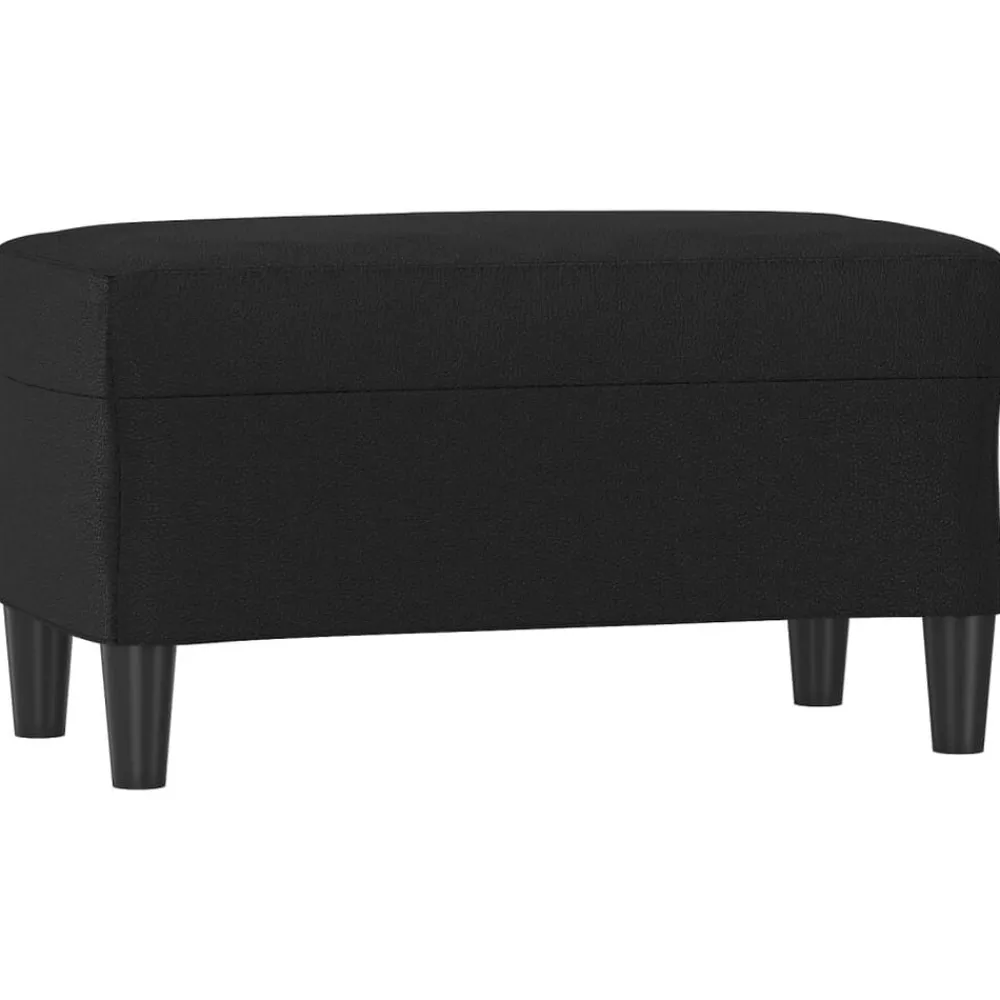 vidaXL Banco de cuero sintético 70x35x41 cm Negro