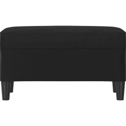 vidaXL Banco de cuero sintético 70x35x41 cm Negro