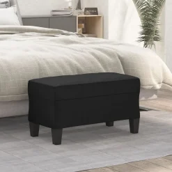 vidaXL Banco de cuero sintético 70x35x41 cm Negro Sale