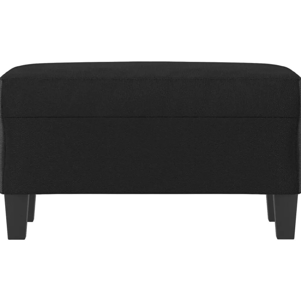 vidaXL Banco de cuero sintético 70x35x41 cm Negro Sale