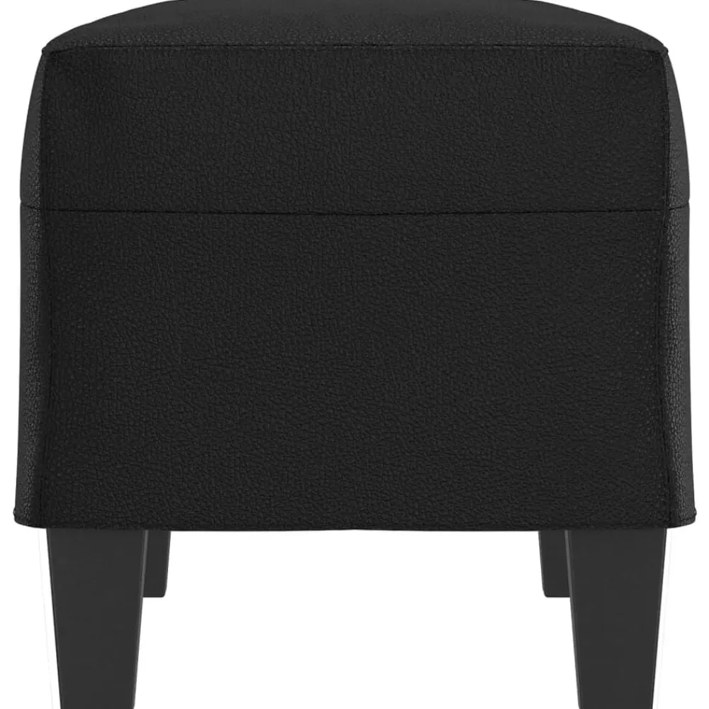 vidaXL Banco de cuero sintético 70x35x41 cm Negro Sale