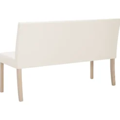 vidaXL Banco de cuero sintético 139,5 cm color Crema Hot