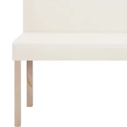 vidaXL Banco de cuero sintético 139,5 cm color Crema Hot