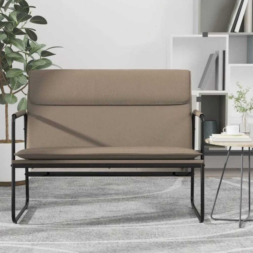 vidaXL Banco de cuero sintético color 100x64x80 cm Capuchino Clearance