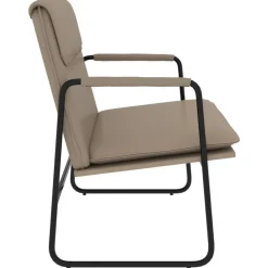 vidaXL Banco de cuero sintético color 100x64x80 cm Capuchino Clearance