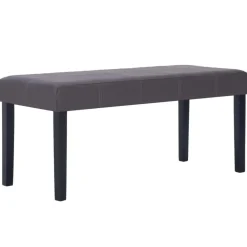 vidaXL Banco de cuero sintético 106 cm Gris