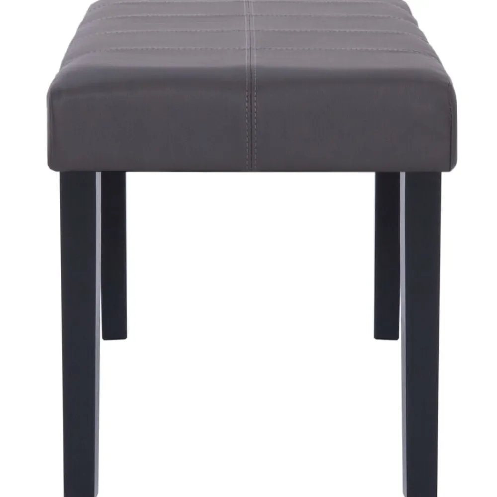 vidaXL Banco de cuero sintético 106 cm Gris