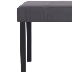 vidaXL Banco de cuero sintético 106 cm Gris