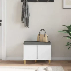 vidaXL Bancos-Banco de entrada 60 x 38 x 46 cm Madera Ingenierizada y Tela