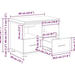 vidaXL Banco de entrada 60 x 38 x 46 cm Madera Ingenierizada y Tela White Outlet