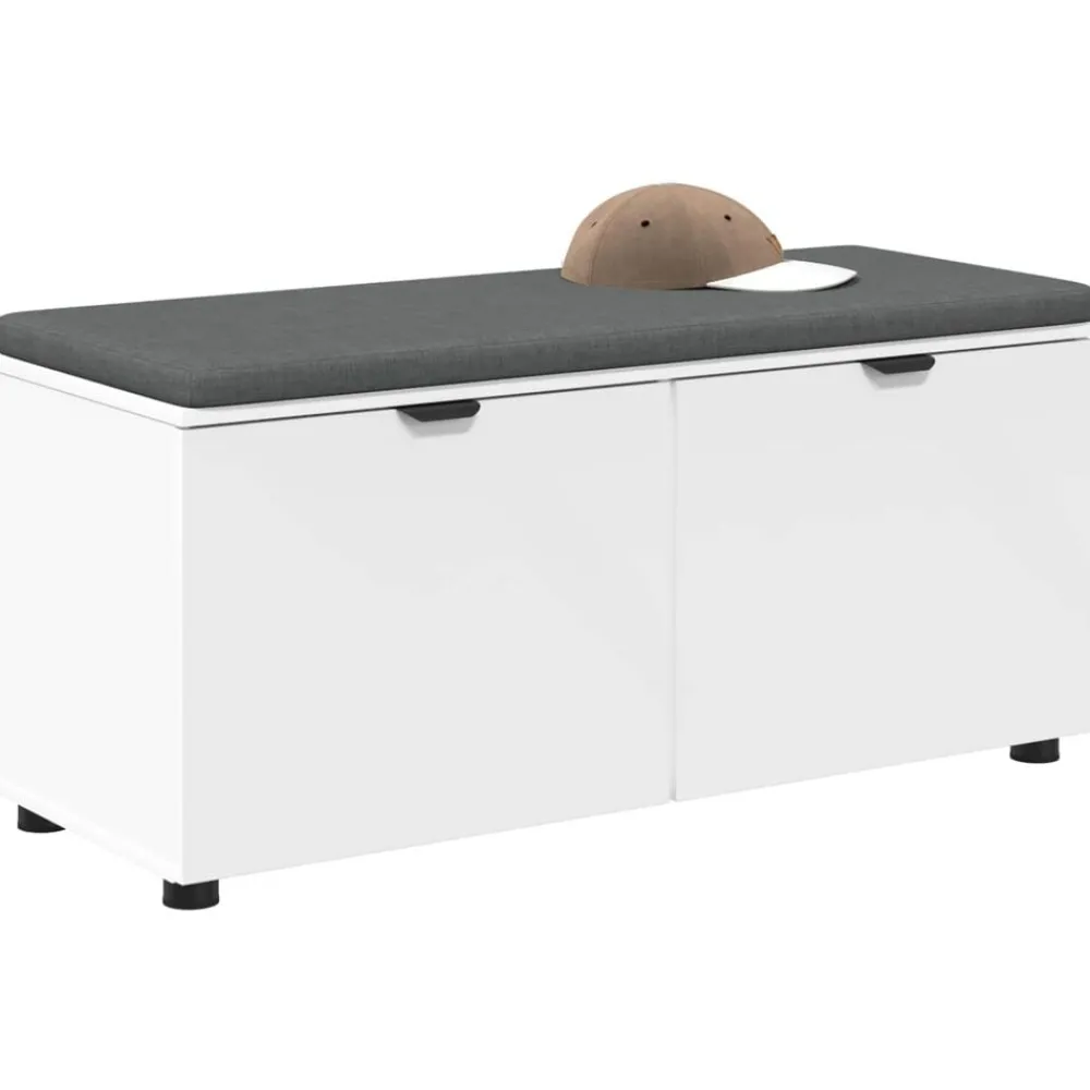 vidaXL Bancos-Banco de entrada 100 x 38 x 46 cm Madera Ingenierizada y Tela