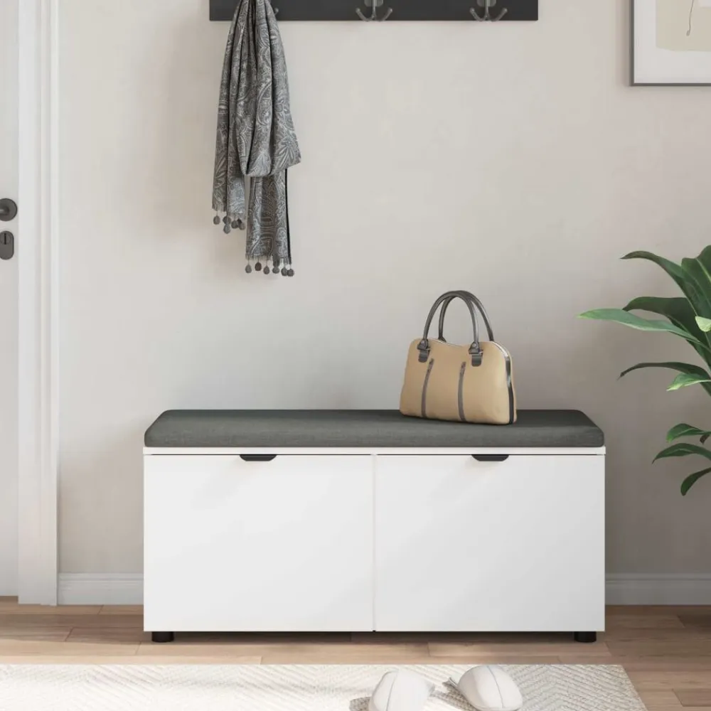vidaXL Bancos-Banco de entrada 100 x 38 x 46 cm Madera Ingenierizada y Tela
