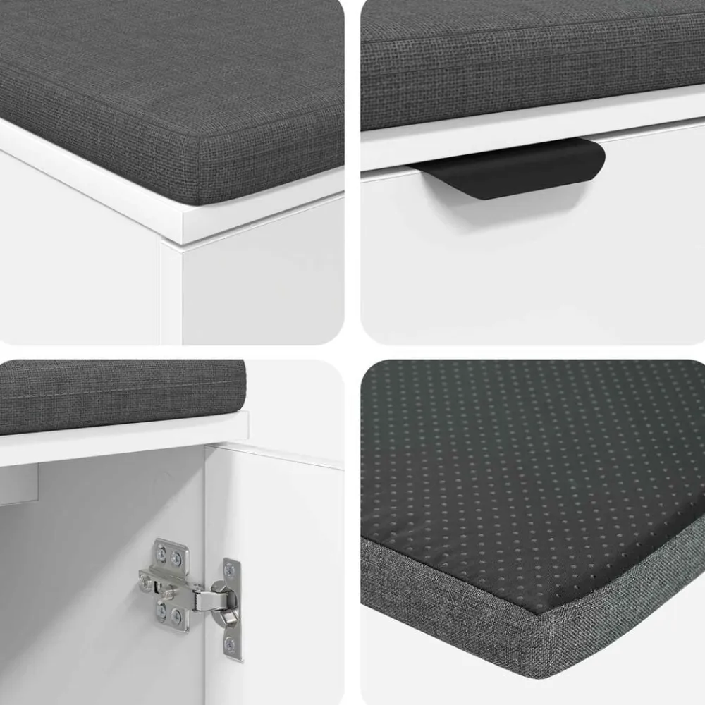 vidaXL Bancos-Banco de entrada 100 x 38 x 46 cm Madera Ingenierizada y Tela