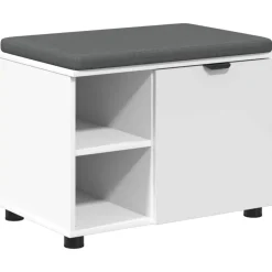 vidaXL Bancos-Banco de entrada 60 x 38 x 46 cm Madera Ingenierizada y Tela