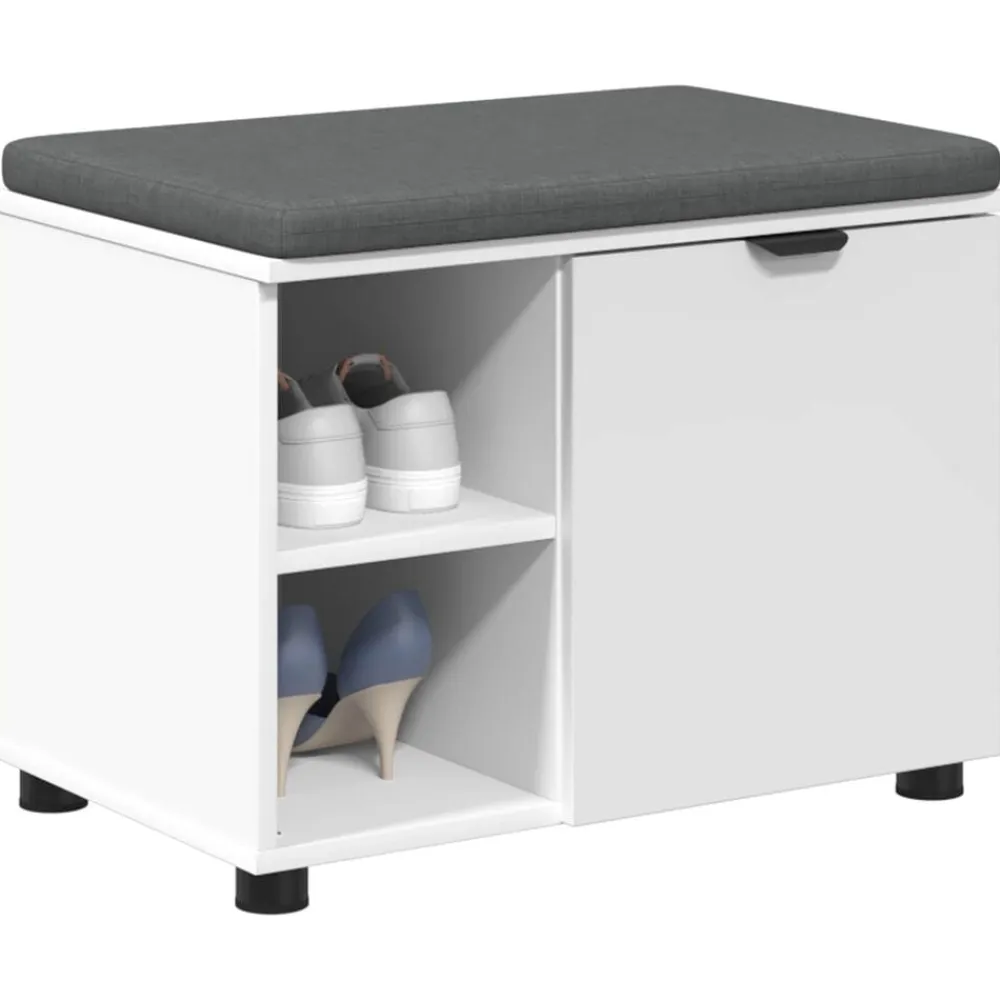 vidaXL Bancos-Banco de entrada 60 x 38 x 46 cm Madera Ingenierizada y Tela