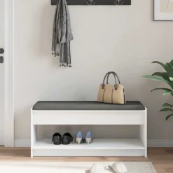 vidaXL Bancos-Banco de entrada 103 x 38 x 45 cm Madera Ingenierizada y Tela