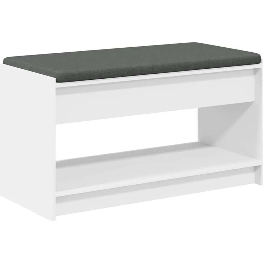 vidaXL Banco de entrada 83 x 38 x 45 cm Madera Ingenierizada y Tela Discount