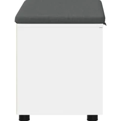 vidaXL Banco de entrada 60 x 38 x 46 cm Madera Ingenierizada y Tela White Clearance